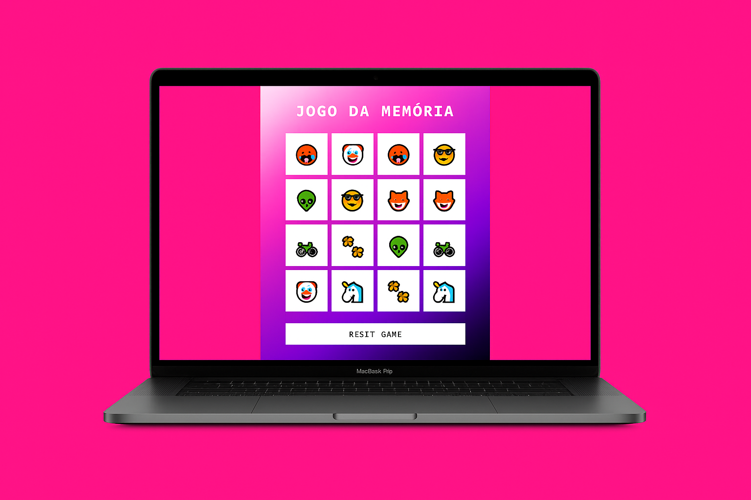 Jogo da Memória com Emoji